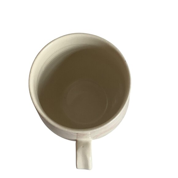 Anthropologie Homegrown Monogram Letter T Pink Floral Coffee Mug Tea Cup 14oz - Picture 5 of 7